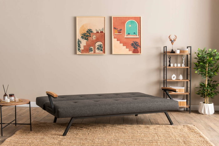 Atelier Del Sofa Sofá-Cama de 3 Plazas Zven - Gris Oscuro Atelier Del Sofa Sofá-Cama de 3 Plazas Zven - Gris Oscuro